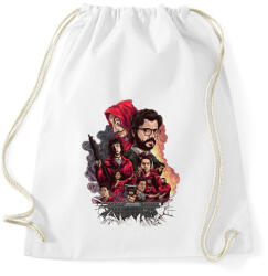 printfashion Money Heist - Sportzsák, Tornazsák - Fehér (4272783)