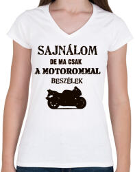 printfashion SAJNÁLOM - Női V-nyakú póló - Fehér (2924286)