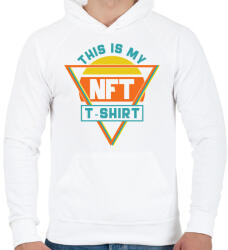 printfashion BITCOIN 4 EVER 61 - Férfi kapucnis pulóver - Fehér (6120901)