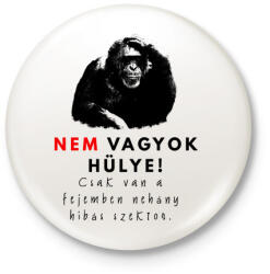 printfashion nem vagyok hülye - Kitűző, hűtőmágnes - Fehér (3081151)