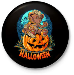 printfashion Teddy maci halloween - Kitűző, hűtőmágnes - Fekete (5538593)