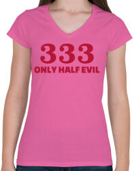 printfashion 333 - Női V-nyakú póló - Rózsaszín (2255488)