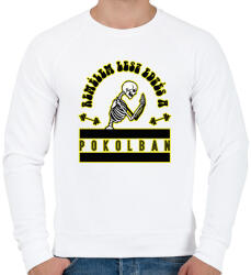 printfashion Remélem lesz edzés - Férfi pulóver - Fehér (8951522)