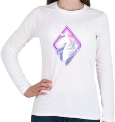printfashion Unikornis felnőtteknek - Női hosszú ujjú póló - Fehér (1036649)