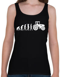 printfashion Traktoros evolúció - Női atléta - Fekete (1193580)