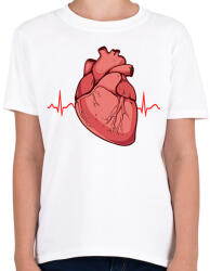 printfashion Heartbeat - Gyerek póló - Fehér (1622182)