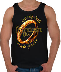 printfashion A Lánybúcsúk Ura, egy gyűrű mind felett! - Férfi atléta - Fekete (16474703)