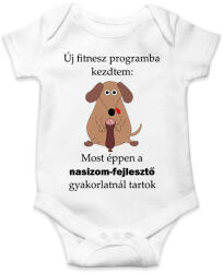 printfashion Új fitnesz programba kezdtem - Baba Body - Fehér (15116513)