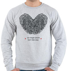 printfashion Szerelem pecsétje - Férfi pulóver - Sport szürke (338994)