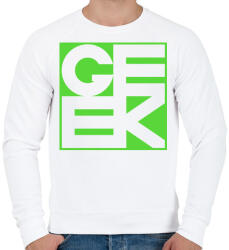 printfashion GEEK - Férfi pulóver - Fehér (3901621)