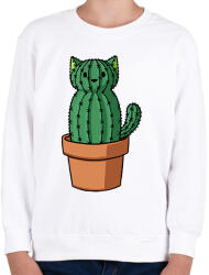 printfashion Cicás kaktusz - Gyerek pulóver - Fehér (16077237)