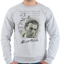 printfashion Radnóti Miklós - Férfi pulóver - Sport szürke (2444126)