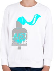 printfashion Breathe it - Gyerek pulóver - Fehér (2008266)