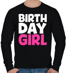 printfashion Birthdaygirl - Férfi pulóver - Fekete (250772)