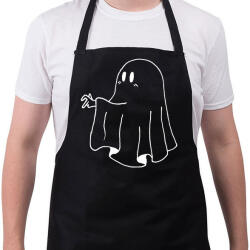 printfashion Fehér szellem2 - Kötény - Fekete (14136993)