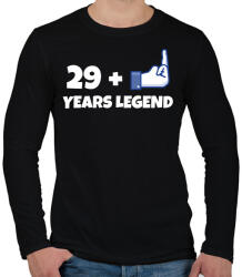 printfashion 30. SZÜLINAP - Férfi hosszú ujjú póló - Fekete (9785793)
