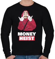 printfashion MONEY HEIST - Férfi pulóver - Fekete (10896202)