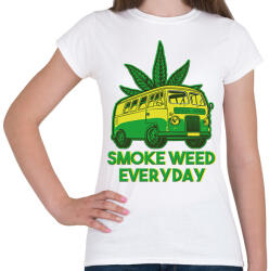 printfashion smoke weed everyday - Női póló - Fehér (11067417)