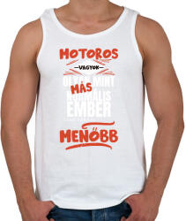 printfashion Motoros vagyok olyan mint más normális ember csak sokkal menőbb - Férfi atléta - Fehér (14638575)