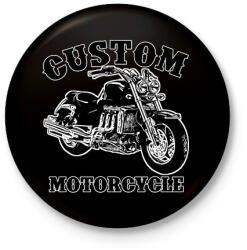 printfashion custom motorcycle - Kitűző, hűtőmágnes - Fekete (11596763)