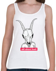 printfashion Devil inside me (tükörben olvasható felirat) - Női atléta - Fehér (2327473)