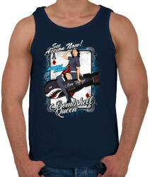 printfashion Bombázó királynő - Férfi atléta - Sötétkék (169124)