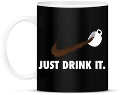 printfashion Just drink it - kávé - Bögre - Fekete (3667832)