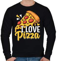 printfashion pizza - Férfi pulóver - Fekete (16504662)