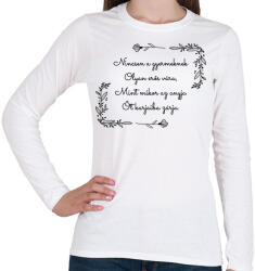 printfashion Anyák napi vers - Női hosszú ujjú póló - Fehér (13296695)