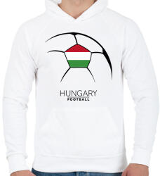 printfashion Hungary Football - Férfi kapucnis pulóver - Fehér (7354102)
