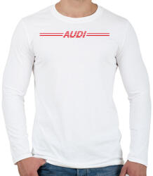 printfashion AUDI - Férfi hosszú ujjú póló - Fehér (2092407)