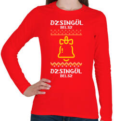 printfashion DZSINGÜL BELSZ - Női hosszú ujjú póló - Piros (10359782)
