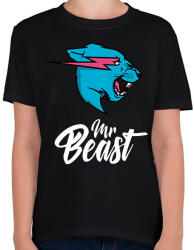 printfashion Mr Beast - Gyerek póló - Fekete (2123337)