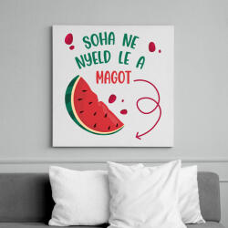 printfashion Soha ne nyeld le a dinnye magot - Kismama - Vászonkép - Fehér (7056254)