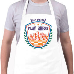 printfashion Be cool - Play chess - Kötény - Fehér (7455424)