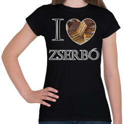 printfashion I love zserbó - Női póló - Fekete (8694846)