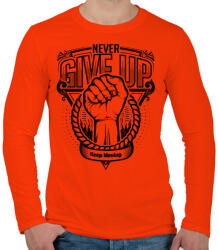 printfashion Soha ne add fel! - Férfi hosszú ujjú póló - Narancs (365672)