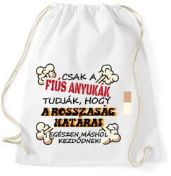 printfashion Csak a fiús anyukák tudják. . . - Sportzsák, Tornazsák - Fehér (16735489)
