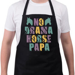 printfashion Horse papa - Kötény - Fekete (12717062)