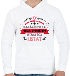 printfashion Írtam egy listát - Férfi kapucnis pulóver - Fehér (9611491)