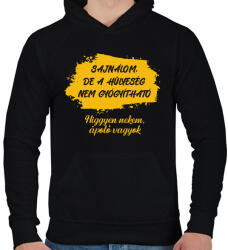printfashion Sajnálom - Ápoló - Férfi kapucnis pulóver - Fekete (7220359)