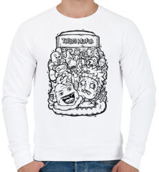 printfashion Tökfej - Férfi pulóver - Fehér (44668)