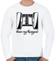 printfashion Nincs egy rongyom! - Férfi pulóver - Fehér (12062757)