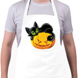 printfashion Halloween cica - Kötény - Fehér (4903857)