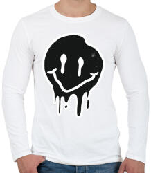 printfashion Smiley - Férfi hosszú ujjú póló - Fehér (4172038)