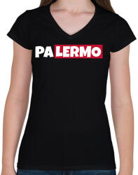 printfashion PALERMO - Női V-nyakú póló - Fekete (10987500)