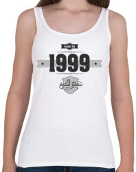 printfashion born-in-1999-(dark&lightgrey) - Női atléta - Fehér (475664)