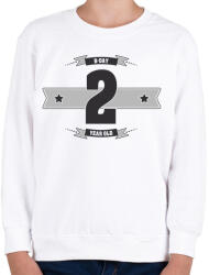 printfashion b-day-02-dark-lightgrey - Gyerek pulóver - Fehér (504975)
