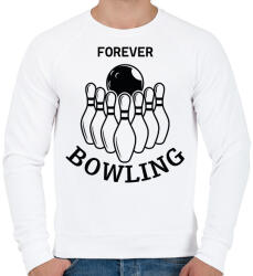 printfashion Forever bowling - Férfi pulóver - Fehér (7166708)