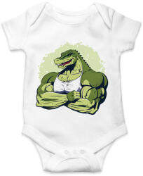 printfashion Kigyúrt krokodil - Baba Body - Fehér (14949939)